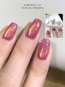 Beautizon Nailartlab 多功能旋轉貓眼美甲磁鐵工具，附支架，配備多個磁頭可打造寬光束、環形與水晶貓眼效果，自動玻璃珠磁棒，適合初學者 DIY 美甲工具 - 彩色 - 查看 4