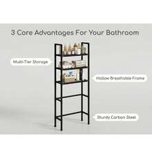 Local Delivery-Multi-Layer Metal Freestanding Bathroom Rack - Towel Bar, Space-Saving Sturdy Organizer - White - View 7