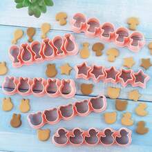 MIANXIAOXIN 6pcs Mini Cookie Cutter Set - Dog Bone, Puppy Paw, Heart, Flower, Carrot, Fish Shape, Suitable For Pet Treats And Children's Snacks - Multicolor - View 7