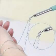 2/1 Set Fashion Stainless Steel Quick Wear Jewelry Bracelet Hook Tool, Wrist Fixing Accessory, Easy To Put On And Take Off, Effortless Jewelry Assembly Tool, Convenient Helper Rod - Multicolor - View 2
