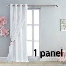 Rèm cửa hai lớp, vừa mỏng vừa cản sáng, thiết kế tối giản hiện đại, phù hợp cho phòng khách, phòng ngủ, ban công, rèm trang trí cho cửa sổ lồi. - trắng - Xem 12