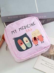Bolsa de viaje portátil a rayas para pastillas, bolsa de almacenamiento de pastillas de viaje, bolsa de medicina para camping, bolsa de medicina pequeña de tela multifuncional, bolsa de cosméticos simple, bolsa de medicina para exteriores y hogar, bolsa de aseo, adecuada para medicina, cosméticos, lápiz labial y artículos pequeños diarios, regalo de cumpleaños único, regalo de vacaciones, regalo de fiesta, regalo de vacaciones, regalo de vuelta a la escuela, regalo para el maestro - Multicolor - Ver 14