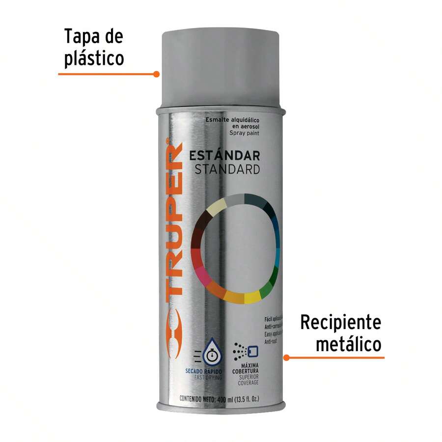 KIT 2 PC-Spray Paint, Light Gray, Traditional Can, 400 Ml - Light Grey - View 1