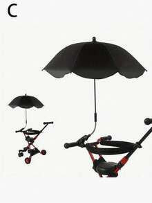 1pc Universal Portable Bicycle Umbrella, Rainproof, Sunproof, 360° Rotating, UV Protection - Multicolor - View 8