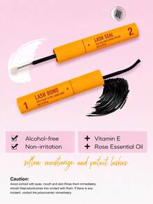 Mavphnee 2-In-1 Cluster False Eyelash Glue, Long-Lasting Strong Waterproof Adhesive For DIY Eyelash Extensions - Mustard Yellow - View 2