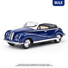 Nostalgic Classic Vintage Convertible Alloy Toy Car, 1:32 Scale Realistic Replica Of Old Luxury Sedan, Thickened Alloy Body Durable And Shock-Resistant, Openable Doors, Detailed Interior Seats And Steering Wheel, Pull-Back Design For Easy Operation Suitable For Young Children; Multiple Vintage Colors With Premium Texture, Multi-Purpose For Play, Collection And Desktop Decoration, Educational Car Toy For Boys, Collectible Ornament, First Birthday Gift, Home Desktop Vintage Decor Set - Multicolor - View 11