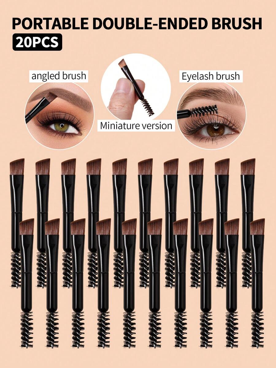 20pcs Double Headed Eyelash Perm Lifting Brush Portable Lamination Eyelashes Separating Lash Lift Eyelash Extension Tool Detail Brush