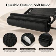 Zero Gravity Chair Footrest Pad, Soft Recliner Footrest Pad With Hook And Loop Strap, Oxford Cloth EPE Foam Foot Support, Suitable For Outdoor Leisure Chair, Patio Lounge Chair, Camping Chair, 40/50cm, Pad Only - Multicolor - View 10