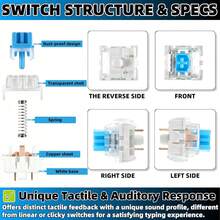 Keyboard Switch 90Pcs Keyboard Clicker Key 3 Pin Tactile Switch For MX Outemu RGB Redragon Replacement Free For Two Keycap Puller And One Cleaning Brush - View 4