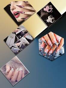 YONGNING 50pcs 8mm*13mm High Quality Teardrop Resin Rhinestones Flat Back No Heat Required Nail Art DIY Enthusiasts Decoration Handicrafts Personalized Wedding Apparel - 8mm*13mm - View 8