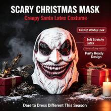Masque ScCosplay Ary Halloween Tête Complète Latex Masque de Démon Réaliste Accessoire de Costume Halloween Visage de Fantôme - Plusieurs styles - Voir 1