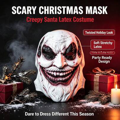 Masque ScCosplay Ary Halloween Tête Complète Latex Visage de Démon Réaliste Accessoire de Costume Ghostface Halloween