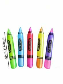 1pc/2pcs/4pcs/6pcs 21.65 Inch Giant Inflatable Crayon Balloons, Back To School Balloon Decorations, Party Supplies And Gifts, Suitable For Event Party Supplies, Reusable - View 9