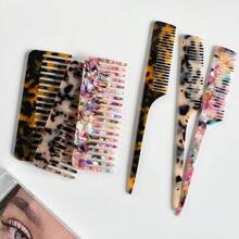 2 pièces Ensemble de peignes en acétate, peigne à dents larges pour démêler et peigne à séparer, outil de coiffage, peigne de poche portable, accessoire de mode, accessoire pour cheveux de femme, outil pour cheveux, voyage, décontracté - Multicolore - Voir 13