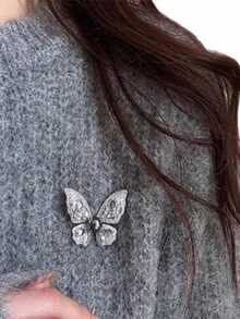 1pc Butterfly Brooch, High-End Luxury Versatile Clothing Accessory - Butterfly - View 3