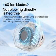 Mini Ice Clip Fan - Portable Bladeless Electric Fan, Lightweight Neck Fan With 3-Speed Wind Adjustment, Hands-Free Neck Fan, 360° Surround Wind, Quiet Operation, Rotating Design, Maximum Comfort, Ideal Choice For Summer Outdoor Use Portable Fan - Clip-on Style - View 6