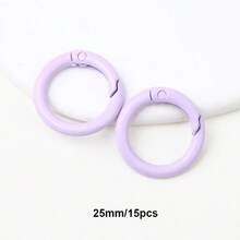 15入 25mm 彩色漆面彈簧扣勾 金屬連接環 畢業禮物 DIY 鑰匙圈 書環 包包吊飾 學生紀念品手工配件 - 25mm烤漆彈簧扣 - 查看 21