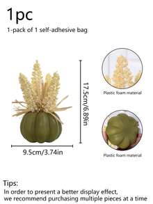1件人造南瓜裝飾品－秋季感恩節萬聖節派對居家桌面裝飾擺件 - 南瓜擺飾-1pc - 查看 18