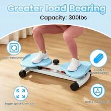 Blaue Taille Twist Disc Board Mit Pull Cords, Stehende Abdominal Trainer Twist Board, Max 300 LBS Last Home Gewichtsverlust Fitness-Ausrüstung - Blue - View 3