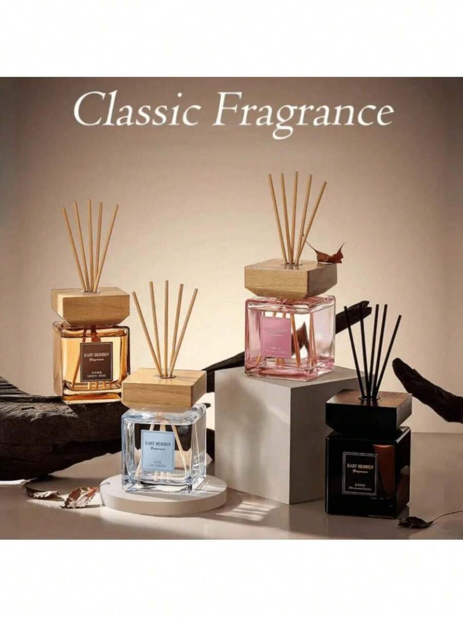 1pc X500ml/1pc 200ml Hotel Premium Flameless Essential Oil Reed Diffuser Sticks, Long-Lasting Fragrance - Suitable For Taste Bedroom Decor, Room Decor, Home Decor - Multicolor - View 1