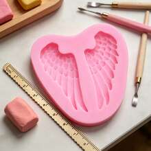 1pc Cartoon Minimalist Feather Wing Shaped Decorative Clay Silicone ...