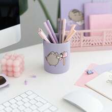 Moments Pusheen 陶瓷筆筒，桌面鋼筆和馬克筆收納盒，淡紫色 Pusheen 圖案設計，文具禮品 - 選項 1 - 查看 4