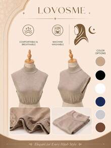 Set de 3 bufandas con cuello alto para mujer, a prueba de viento y cálidas, adecuadas para todas las estaciones - Multicolor - Ver 13