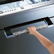 OUGAR8 Handmade Refrigerator Dust Door Handle Cover-Catches Drips,Dust,Smudges And Fingerprints Leaving For Fridge Microwave Oven Handle Covers Home Kitchen Appliance Decoration(Circle,15.7"*4") - ColorC - View 3