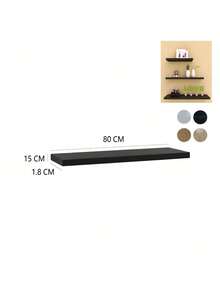 Estantería de pared minimalista nórdica, estantería individual, disponible en múltiples tamaños y colores. Ideal para sala de estar, dormitorio, decoración de pared de fondo de TV y exhibición montada en la pared. - Blanco - Ver 14