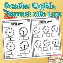 Children's Time Cognition Learning Workbook - Early Education Book, Teaching Time Reading And Clock Recognition | Fun Writing And Matching Activities, Developing Observation And Thinking Skills For Preschool And Kindergarten Children - Early Learning and Education Handbook - View 5