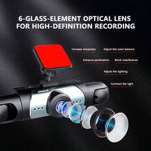 Sidakeye New Dash Cam With 1080P HD Resolution, Motion Detection, Loop Recording, Parking Monitoring, Collision Detection, Enhanced Night Vision And Dual Front And Rear Recording. Suitable For All Types Of Vehicles. - A - View 6