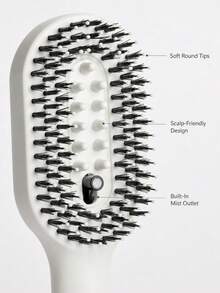 Spray Styling Hair Comb, Detangling Spray Comb, 3-In-1 Portable Plastic Hair Tool With Refillable Water Tank And Round-Headed Bristles, Suitable For Curly And Wavy Hair - Multicolor - View 4