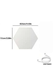6/10/12pcs Touch Hexagon Quantum Lights, RGB Gaming Lights, Modular LED Wall Lights, Suitable For Gaming Room, Bedroom, Desktop Setup, Home Decor Ambient Indirect Lighting, Comfortable Night Light, Room Decoration Gift For Gamers - white light - View 10