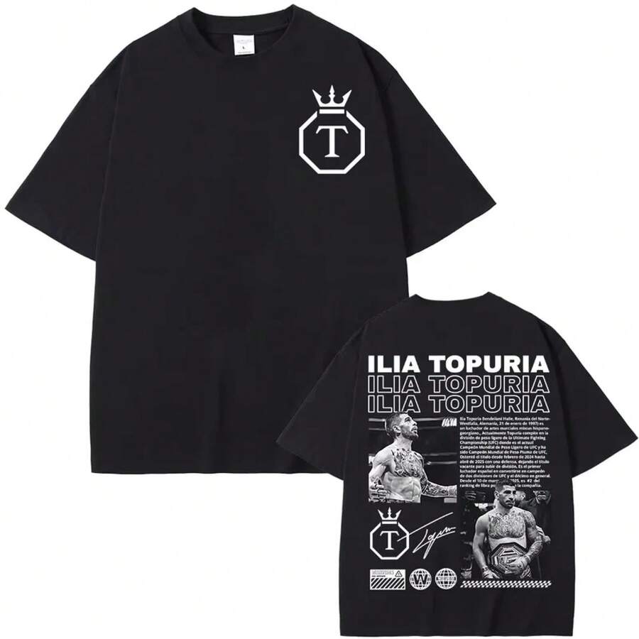 2026 El Matador Ilia Topuria Merch Men Women Tshirt Harajuku Graphic Tshirts Unisex Summer comfortable casual Short - xccj-112 - Übersicht 1