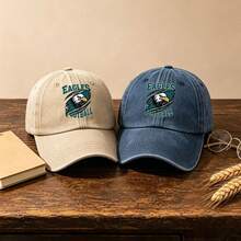1pc Gothic Style Casual Washed Men's Baseball Cap, Printed With "Animal & Letter" Design, Suitable For Daily Wear And Various Outdoor Activities - Multicolor - View 9