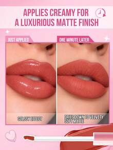 Misslyn 1pc Transfer-Proof Liquid Lipstick,Long-Wearing Lightweight Matte Lipstick & Gloss Set,Highly Pigmented Smudge-Proof Lip Color,Non-Sticky Moisturizing Finish,Bold Red Lip Makeup For Daily Wear,Party & Y2K Looks,Beauty Gift - #1 Under Sunshine - View 4