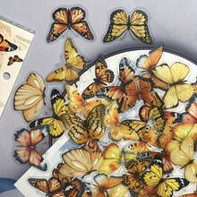 6 Packs Butterfly Graffiti Stickers, Stationery & Gift Packaging Supplies, Creative Fashion Manual Material Decoration DIY Stickers, Box Sealing Stickers, Commercial Product Packaging Sealing Stickers, Gift Box Decoration Bag Packaging Labels - 6-pack - View 7