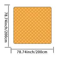 Brown Rhombus Pattern Waterproof Picnic Mat - Brown - View 9