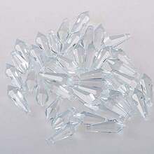 50PCS Clear Icicle Hanging Pendants, Faceted DIY Suncatcher Parts For Window Decor, Crafts, Ornaments & Jewelry Making - 50pcs 38mm Pointed Beads - View 3