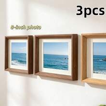 3pcs Multifunctional Solid Wood Photo Frames, Tabletop Display & Wall Hanging Dual Use, Art Photo Display Frame, Home Decor Atmosphere Photo Frame - Wooden Photo Frame (2-in-1) - View 12