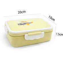 Multifunctional Bento Lunch Box With Included Cutlery - Mustard Yellow - View 2