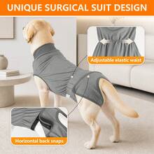 Dog Recovery Suit Soft Stretch Surgical Anti Licking Pet Recovery Shirt For Medium Large Dogs - Multicolor - View 5
