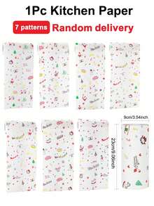 1 Roll Christmas Toilet Paper, Christmas Print Paper Towels, Santa Claus, Reindeer, Snowflake Patterns, Multi-Layer Folded Continuous Roll, Merry Christmas Home Decor, Christmas Decoration, Home Decor, Bathroom Decor, Kitchen Decor - Christmas - View 11