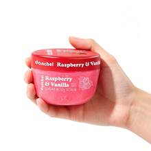 danche Eksfoliator Tubuh Pencerah, Lulur Gula & Garam Vanila Raspberry, Perawatan Pelembap & Bernutrisi untuk Kulit Kasar & Bergelombang, Aroma Spa Mewah untuk Kulit Halus dan Bercahaya - Merah mawar - View 12