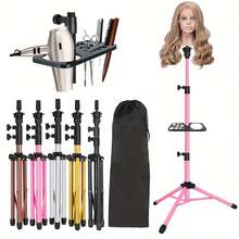 AliLeader Wig Stand Wig Tripod Stand With Tray Wig Mannequin Head Stand For Canvas Block Mannequin Head / Training Doll Head, Halloween - 1PC - View 2