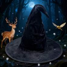 Halloween Y2K Retro Gothic Wool Knitted Witch Hat, Suitable For Parties, Festivals, Can Be Used As A Gift For Friends, Unisex - A - View 3