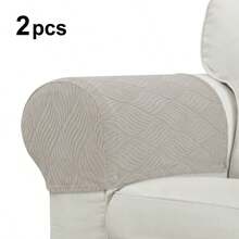 2pcs/Set Solid Color Jacquard Sofa Armrest Covers, Super Soft Elastic Sofa Armrest Protector, Dust-Proof, Suitable For All Seasons - Multicolor - View 10