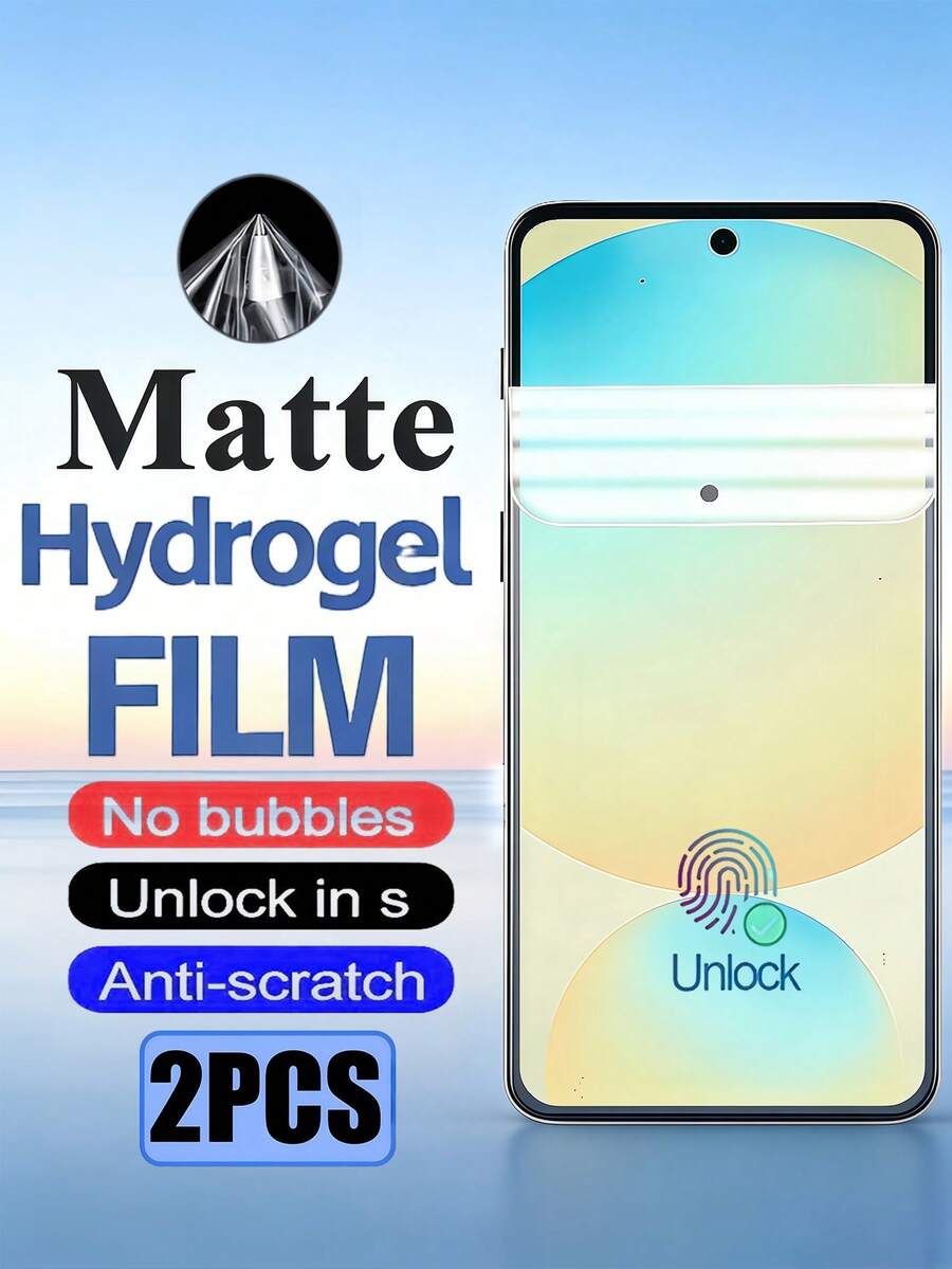 2 Peças Filme de Hidrogel Fosco Anti-Reflexo e Anti-Impressão Digital à Prova de Explosão e Resistente a Arranhões Protetor de Tela de Celular Compatível com Samsung Galaxy S26 Ultra A57/Compatível com Xiaomi 17T 14T Poco X6 M6 Note 15/Compatível com Honor 600 Filme Protetor com Reparo Automático de Arranhões Filme Macio Suporta Reconhecimento de Impressão Digital [Não é Vidro] [Versão Internacional, Não Versão Local]