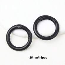 15入 25mm 彩色漆面彈簧扣勾 金屬連接環 畢業禮物 DIY 鑰匙圈 書環 包包吊飾 學生紀念品手工配件 - 25mm烤漆彈簧扣 - 查看 20