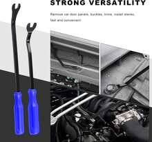 Fkewp 3PCS Car Clip Removal Tool, Auto Trim Upholstery Pry Tool Kit Fastener Rivet Remover With Storage Bag, Door Panel Clip Pliers Set Dashboard Repair Tools For Sedan Truck SUV (Blue) - ColorA - View 4